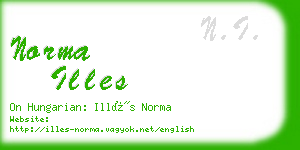 norma illes business card